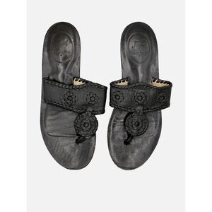 Jack‎ Rogers Classic Leather Sandals Black